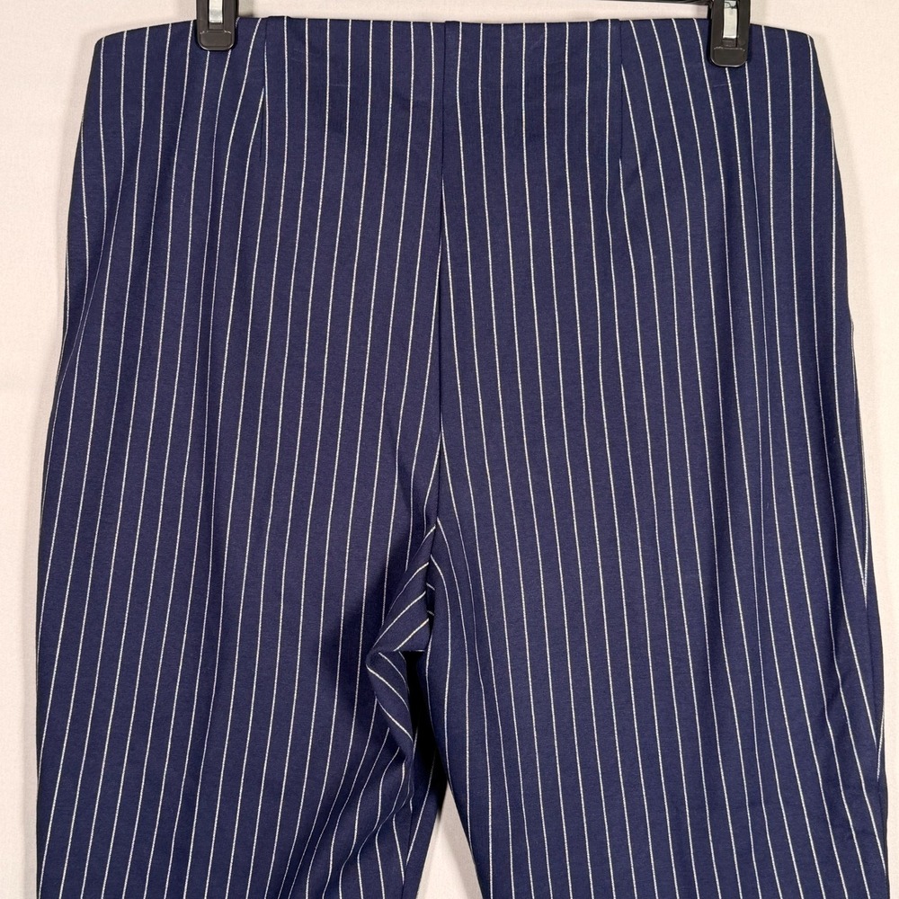 Chicos Pants Womens 3R US 16R Blue Pull On Straight Leg Ankle Stretchy Casual - Picture 5 of 6